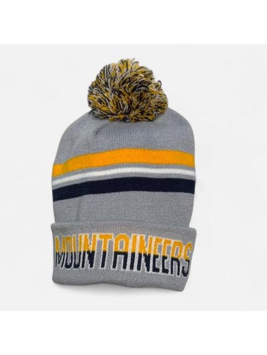 Other - Captivating West Virginia Mountaineers Grey Knit Beanie Pom Hat‎ NCAA Cuff